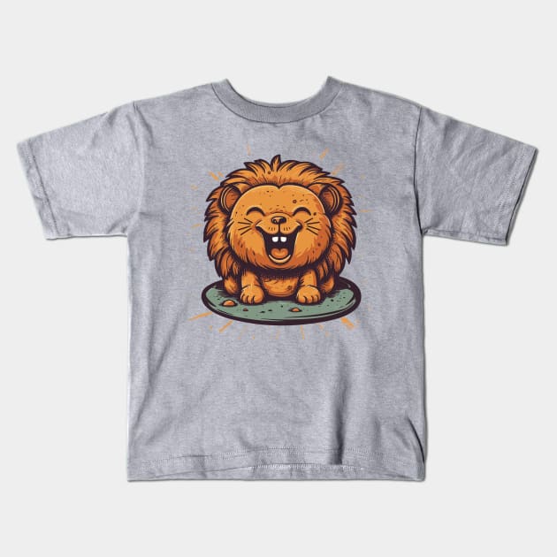 Baby happy laughting lion Kids T-Shirt by JORDYGRAPH